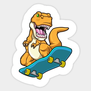 Dinosaur as Skater with Skateboard Sticker